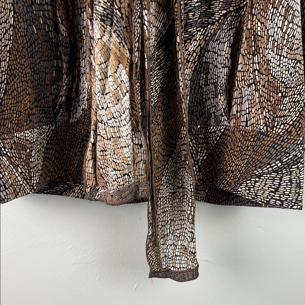 Etcetera Multicolor Patterned Silk Blouse Size 4 - image 3